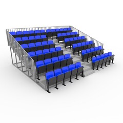 Fototapeta premium 3d render Bleachers design element. Furniture