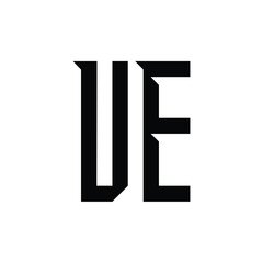 UE monogram logo design letter text name symbol monochrome logotype alphabet character simple logo