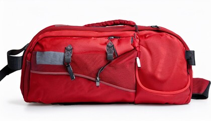 Naklejka premium red bag isolated on white