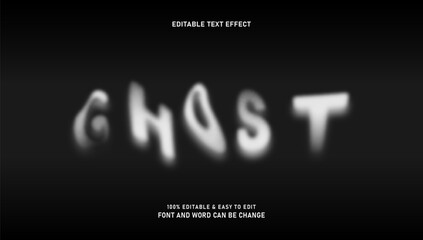 Ghost text effect with editable blur style