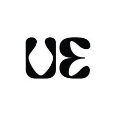 UE monogram logo design letter text name symbol monochrome logotype alphabet character simple logo