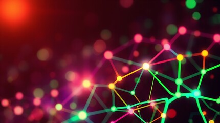 Abstract AI background, glowing bioluminescent colors, vibrant glow, natural light effects, Created using Generative Ai