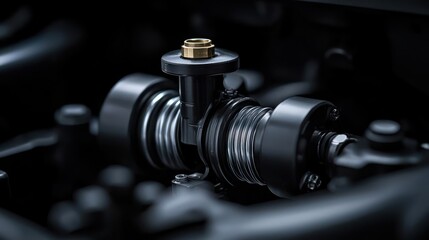 Close-up View Of Automotive Engine Component