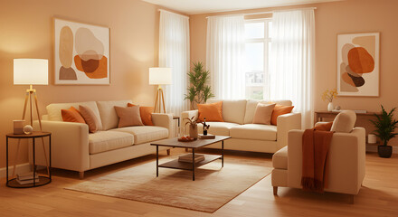 Fototapeta premium Home to Treasure: Comfortable Apartments with Inviting Designs. 