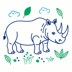 rhino vector illustration