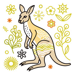 kangaroo with baby