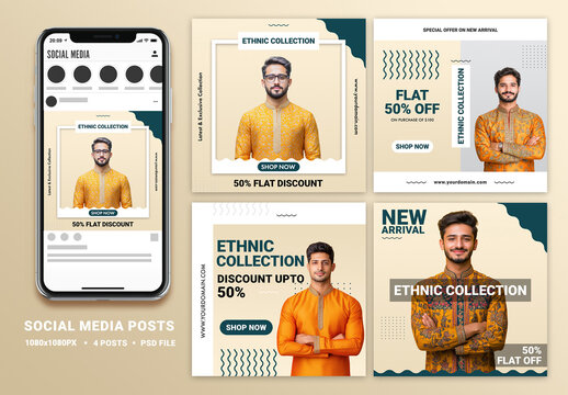 Fashion Sale, Editable Social Media Set for Product Sale, or Ads.