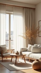 Elegant Japandi Living Room