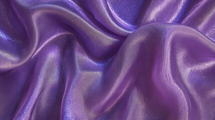 Fototapeta premium Abstract Purple Silk Fabric Background with Elegant Draping and Shimmer