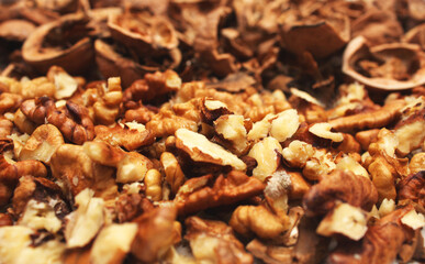 Cracked Walnuts and Shells