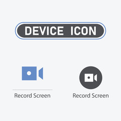 Simple electronic device icon set.