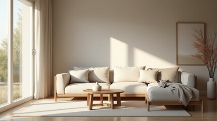 Elegant Japandi Living Room