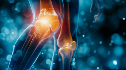 Knee painful, osteoarthritis, Arthritic knee joint anatomy, sport injury Film x-ray.