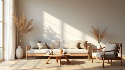 Elegant Japandi Living Room