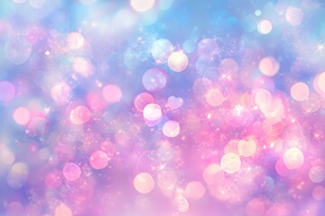 Pastel Pink Blue Purple Bokeh Lights Glitter Sparkle Background