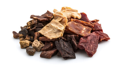 Obraz premium Mix of dried meat Jerky . From chicken , beef and pork. Beer snacks