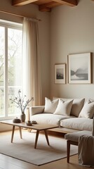 Fototapeta premium Elegant Japandi Living Room