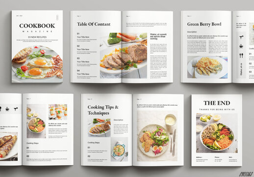 Cookbook Magazine Template