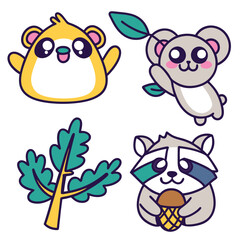 abstract vector sticker