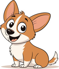 Cartoon funny beagle dog 