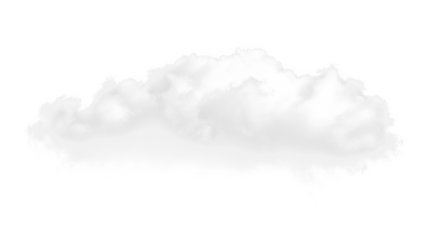white cloud on transparency background