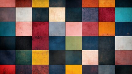Fototapeta premium Abstract Colorful Square Pattern Design Artwork