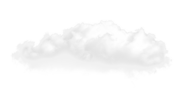 white cloud on transparency background