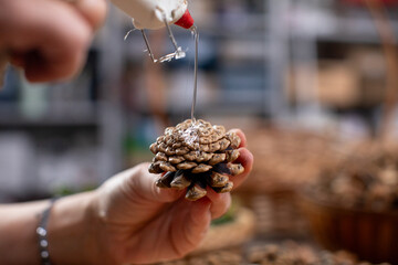 Crafting with Nature Create Beautiful Decorations Using Glue and Pine Cones for All Seasons