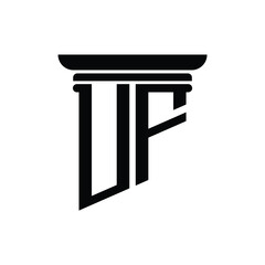 UF monogram logo design letter text name symbol monochrome logotype alphabet character simple logo