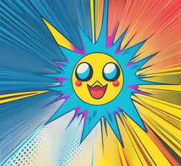 Comic books dialog bubbles. Cartoon book superhero scrapbook page template, empty comical speech clouds, graphic art frame layout template illustration. Pop art background with blank.generative ai	