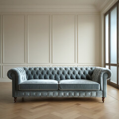 A couch is a soft, upholstered piece of furniture designed for sitting or lounging. It features cushions and armrests, often found in living rooms, providing comfort and relaxation for multiple people