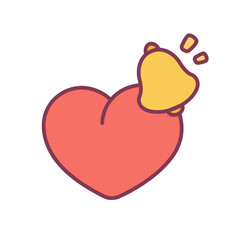 Heart notification illustration