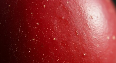 Fototapeta premium A close-up of an apple's skin, showing its natural texture and tiny imperfections.