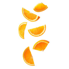 orange slices isolated on white