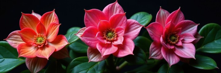 Perfectly symmetrical succulent, black backdrop, nature, macro