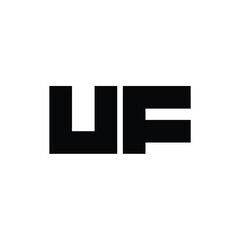 UF monogram logo design letter text name symbol monochrome logotype alphabet character simple logo
