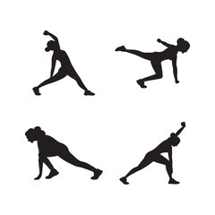 Set of Energy gym vector design with white background.