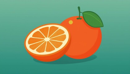illustration fresh orange 