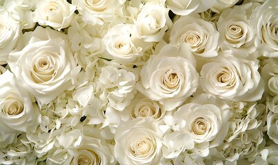 Obraz premium White flowers showcased in soft lighting to highlight their serene, romantic beauty
