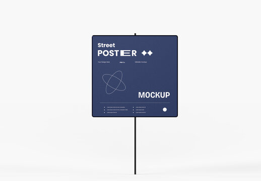 Street Stand Board Mockup