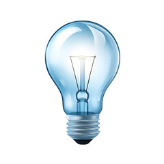 Illuminating Ideas Glowing Blue Light Bulb, Energy Efficiency, Innovation