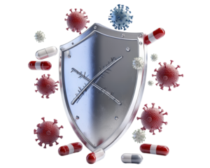 Isolated Immune System Shield with Viruses and Pills