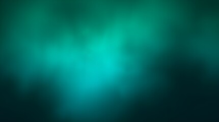 Obraz premium Teal green blue grainy color gradient background glowing noise texture cover header poster design