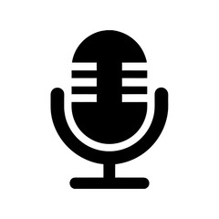 vector illustration of a microphone icon