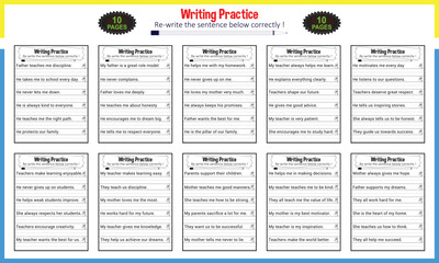 Learn making sentence for children worksheets bundle