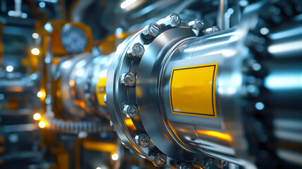 A pipe with a yellow label that says Hrote 2