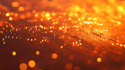 an orange, glowing circuit board background with a bokeh effect