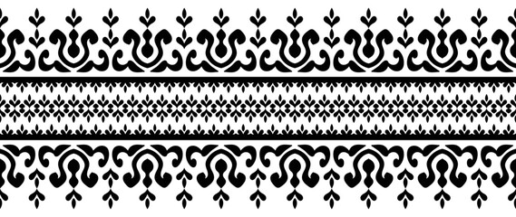 Vintage ornamental border design with ethnic pattern.