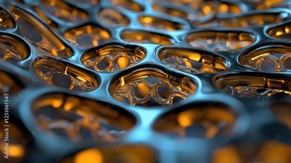 Aufkleber a close up of a metallic object with many small holes
