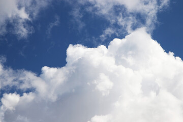 Abstract colorful cloudy sky background. Clouds of different shapes. Nice picture. Cover. Wallpaper. copy space.